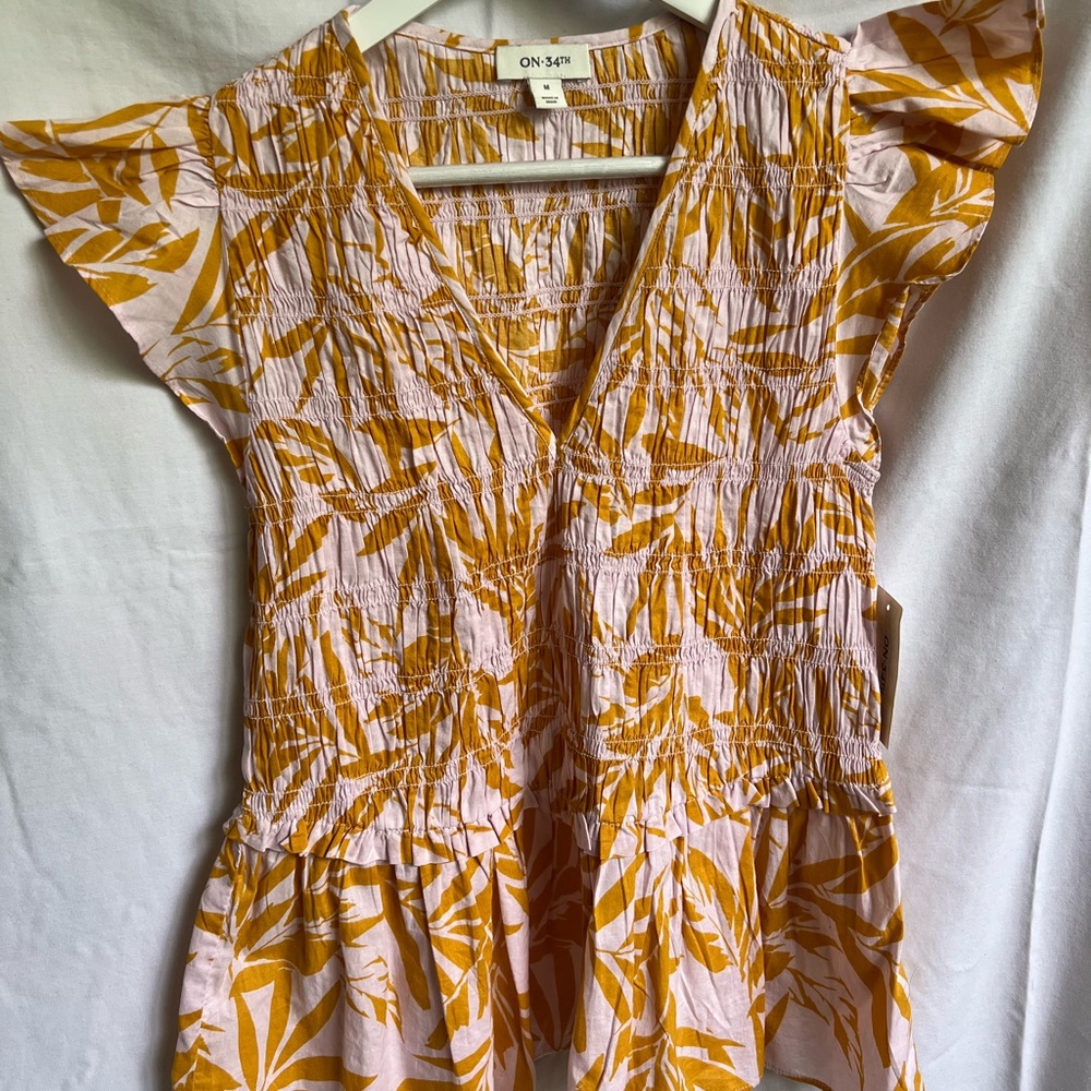 ON 34th Yellow and Pink Top